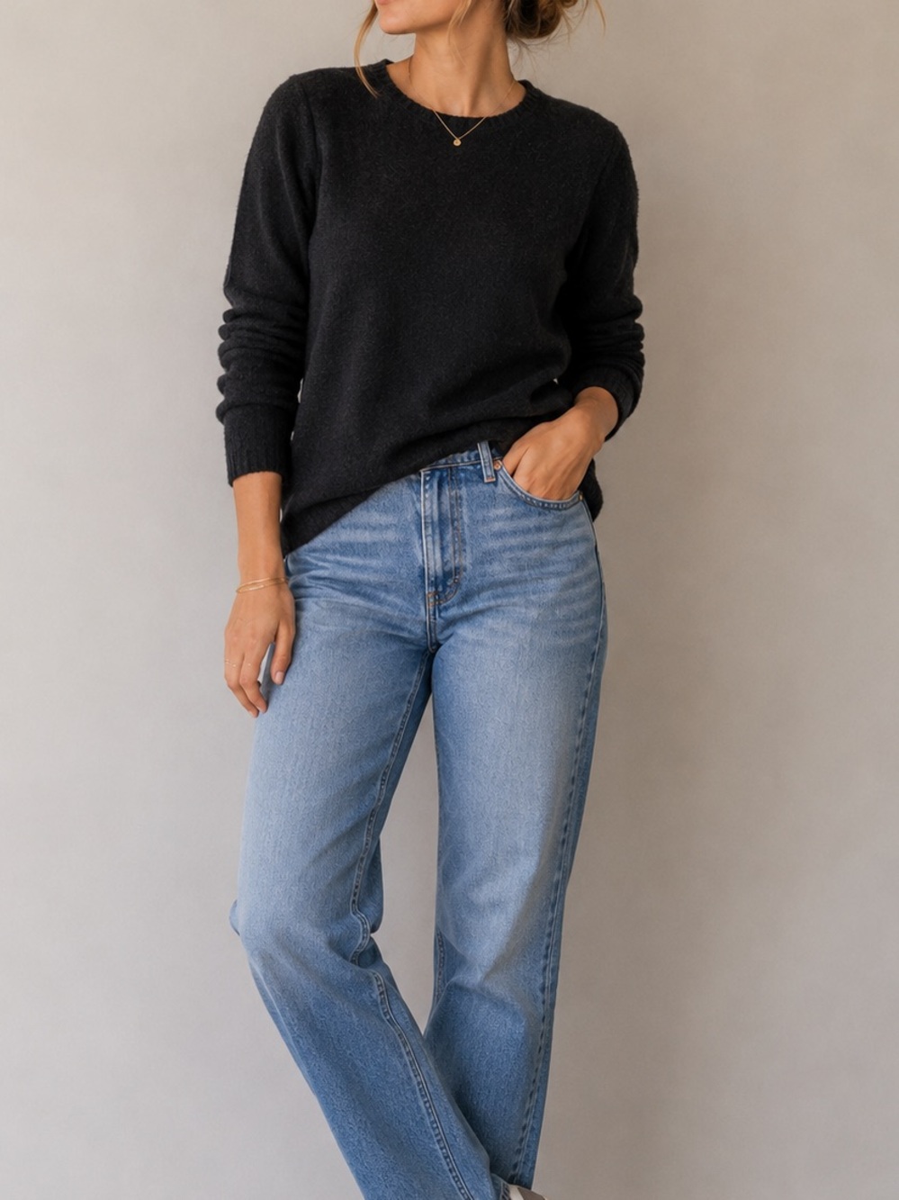 Vintage J.Crew Wool Cashmere Angora Blend Bouclé Sweater Large